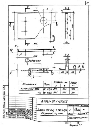 Плита ПЖУ 16.12.3.1.4 Плита ПЖУ 16.12.3.1.4