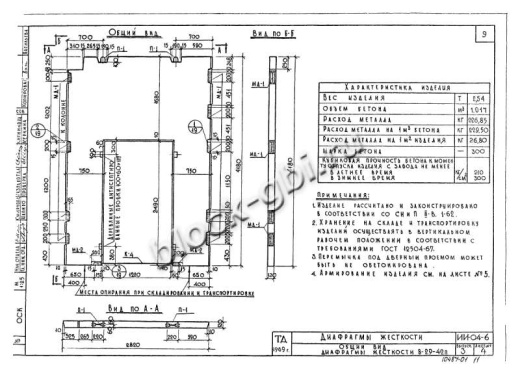 Диафрагма жесткости В-29-42п