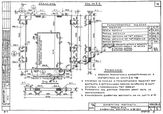 Диафрагма жесткости В-28-33п