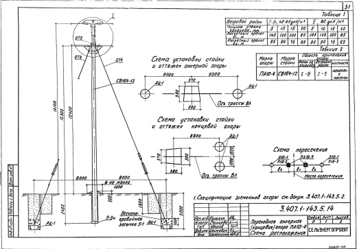 Переходная анкерная опора ПА10-4